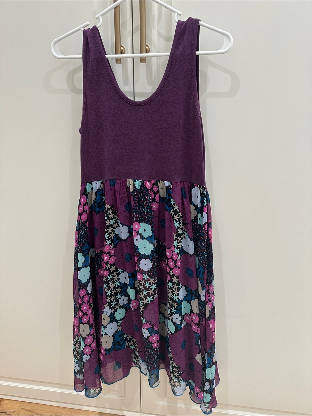 Matilda Jane Purple Floral Tank Dress size small